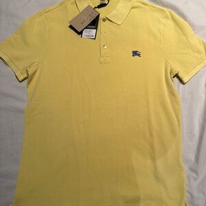 Burberry Brit Men’s Yellow Polo Shirt with Logo